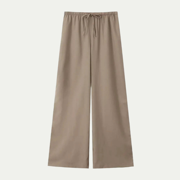 Completo Pigiama da Donna in Seta Satin con Pantaloni Larghi | Altivaro