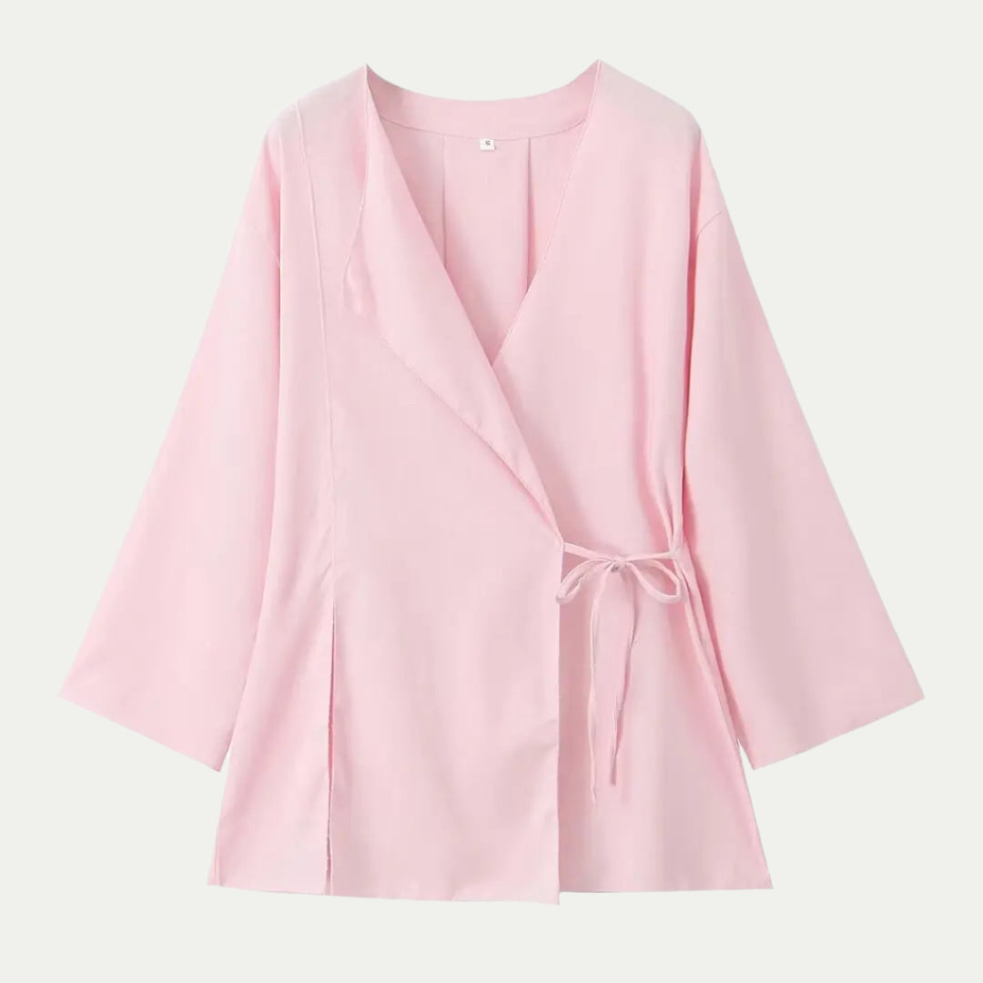 Completo Pigiama da Donna in Seta Satin con Pantaloni Larghi | Altivaro