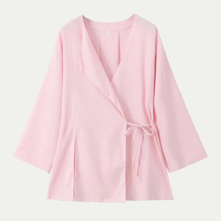 Completo Pigiama da Donna in Seta Satin con Pantaloni Larghi | Altivaro