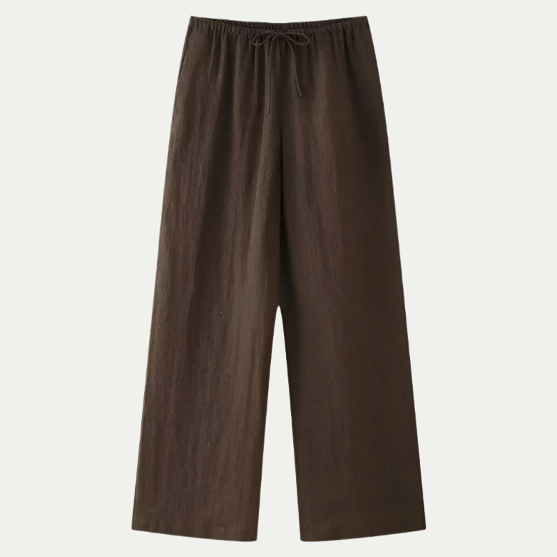 Completo Pigiama da Donna in Seta Satin con Pantaloni Larghi | Altivaro
