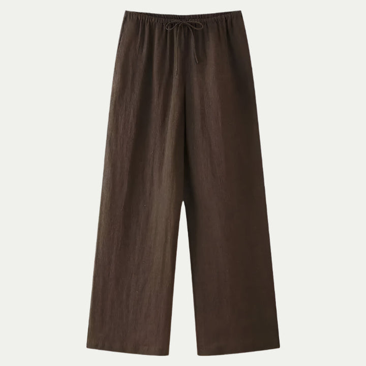 Completo Pigiama da Donna in Seta Satin con Pantaloni Larghi | Altivaro