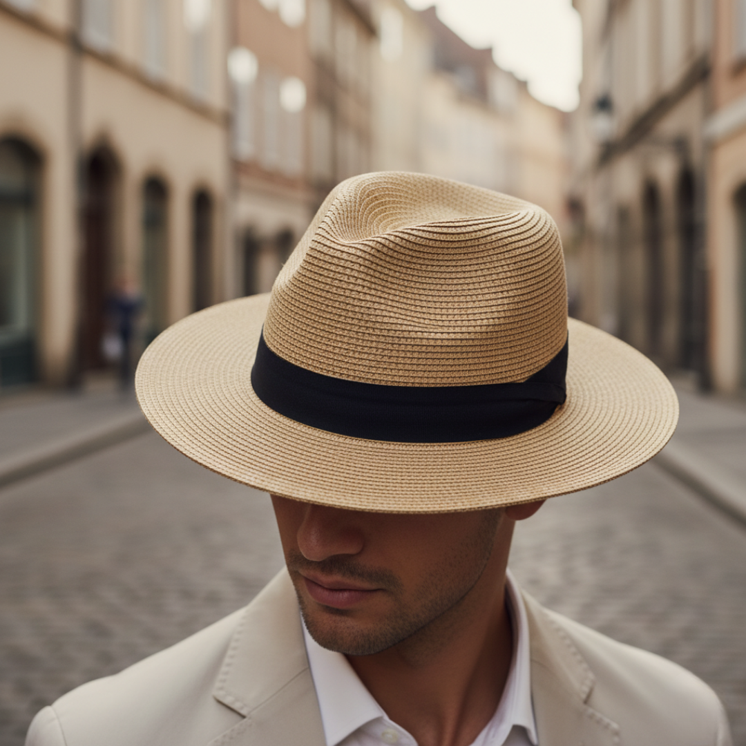 Cappello da Uomo in Paglia con Nastro | Altivaro
