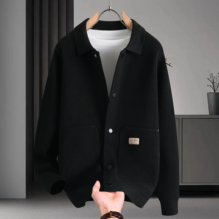 Men's Jacket with Buttons in Mixed Fibers | Altivaro