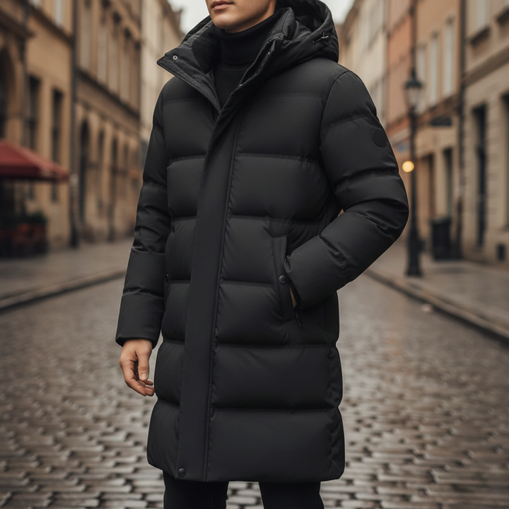 Herren Daunenjacke mit Kapuze aus Polyester | Altivaro