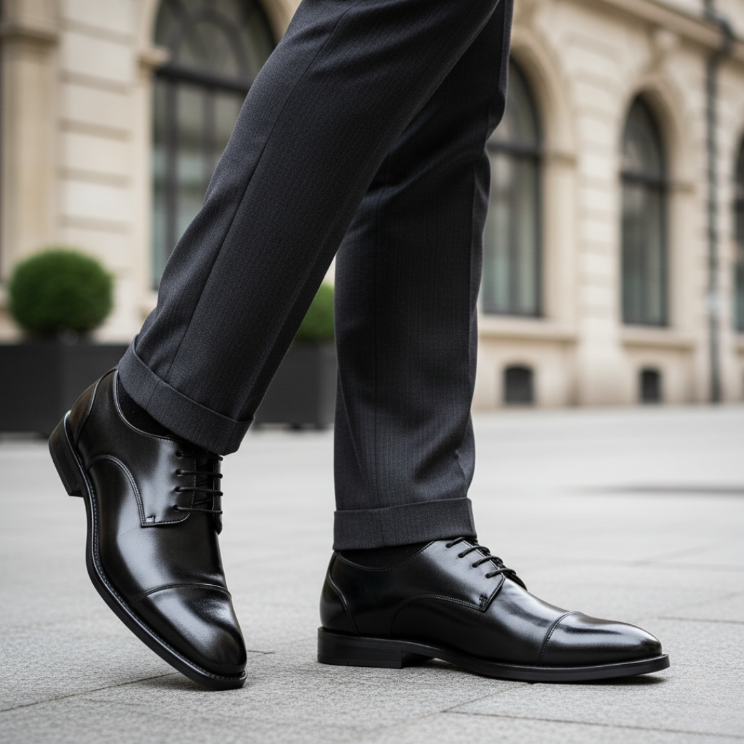 Elegante orthopädische Herrenschuhe aus Kunstleder | Altivaro