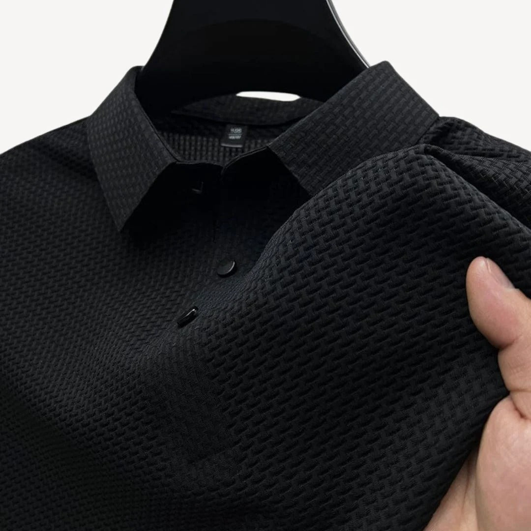 Polo Uomo Tessuto Waffle Traspirante Manica Corta | Altivaro-Altivaro