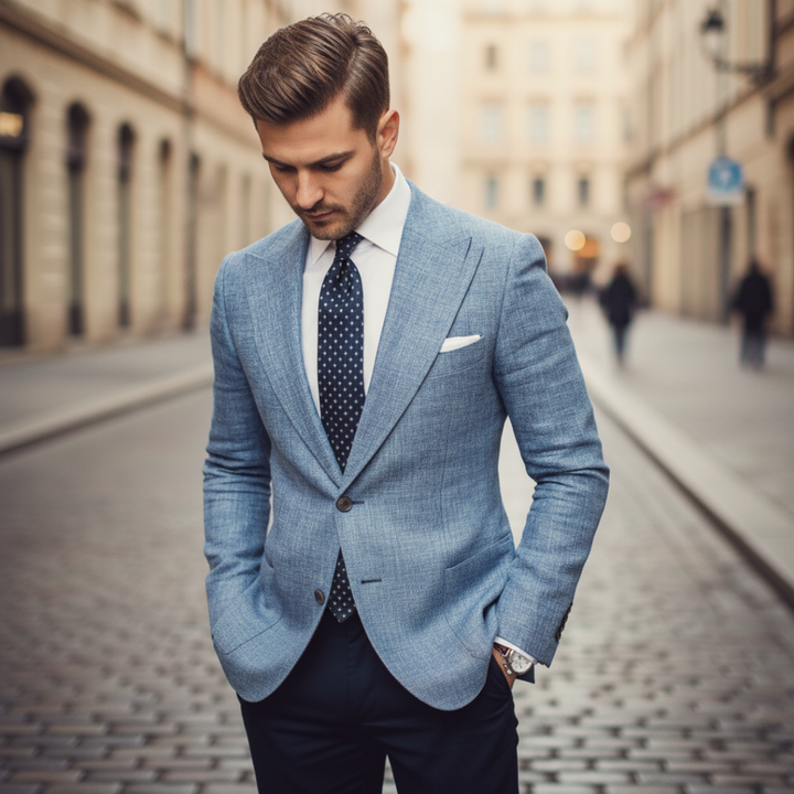 Herrenjacke Beige aus Leichtem Stoff | Altivaro