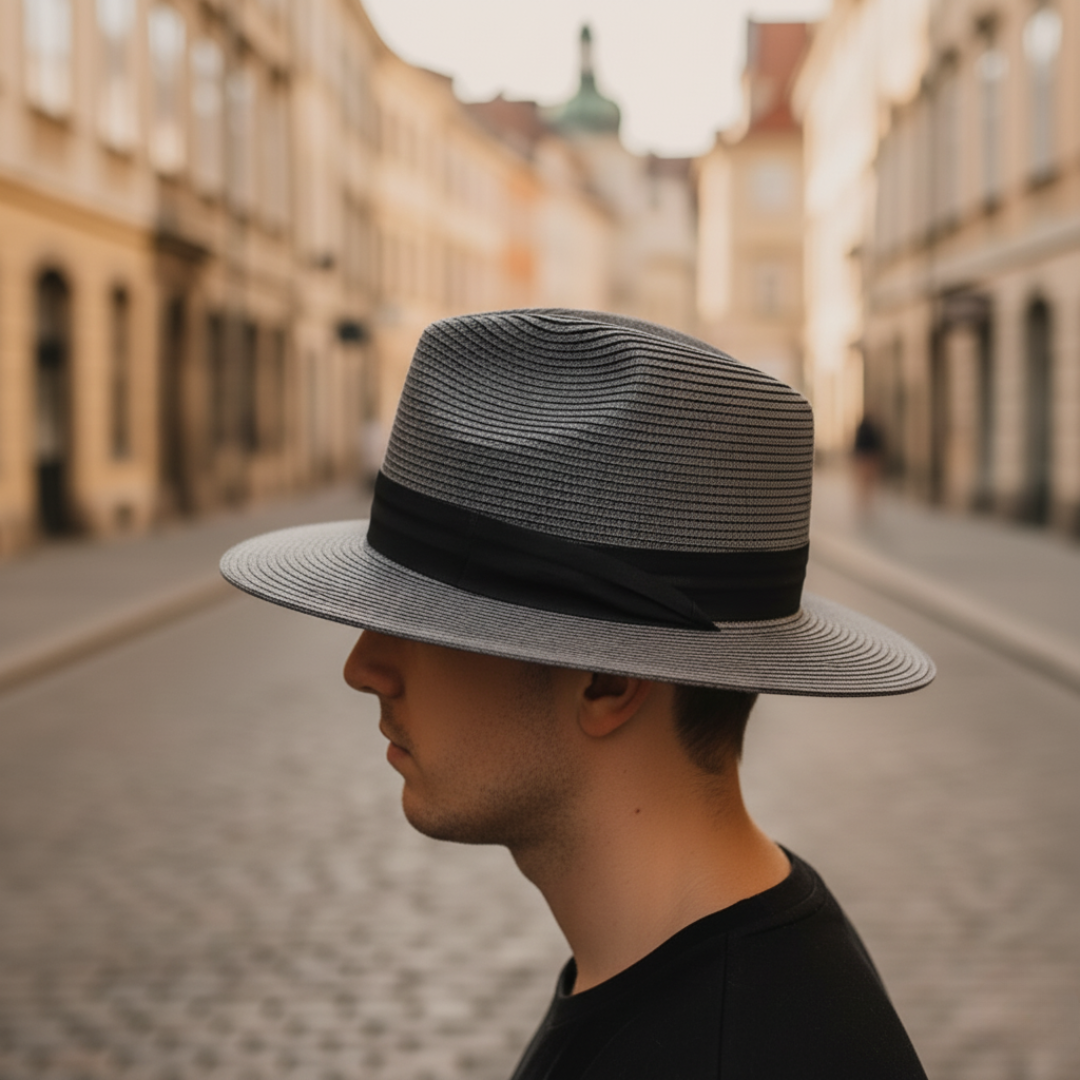 Cappello da Uomo in Paglia con Nastro | Altivaro