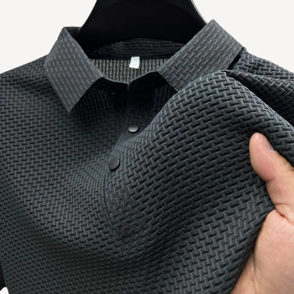 Polo Uomo Tessuto Waffle Traspirante Manica Corta | Altivaro-Altivaro