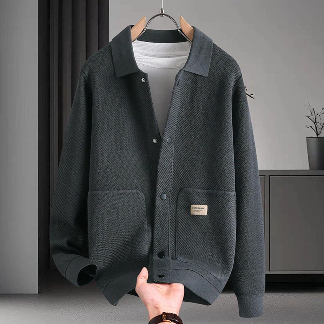 Men's Jacket with Buttons in Mixed Fibers | Altivaro