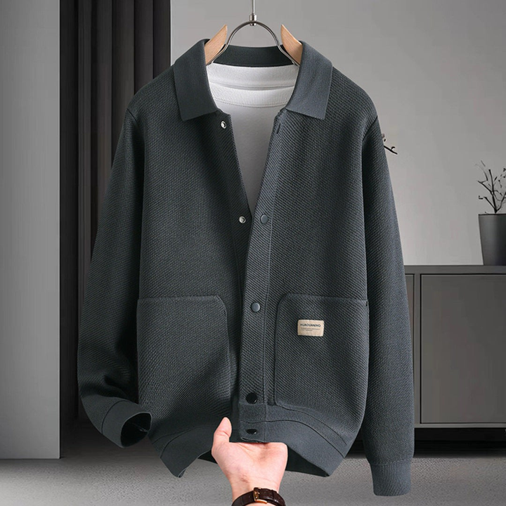 Men's Jacket with Buttons in Mixed Fibers | Altivaro