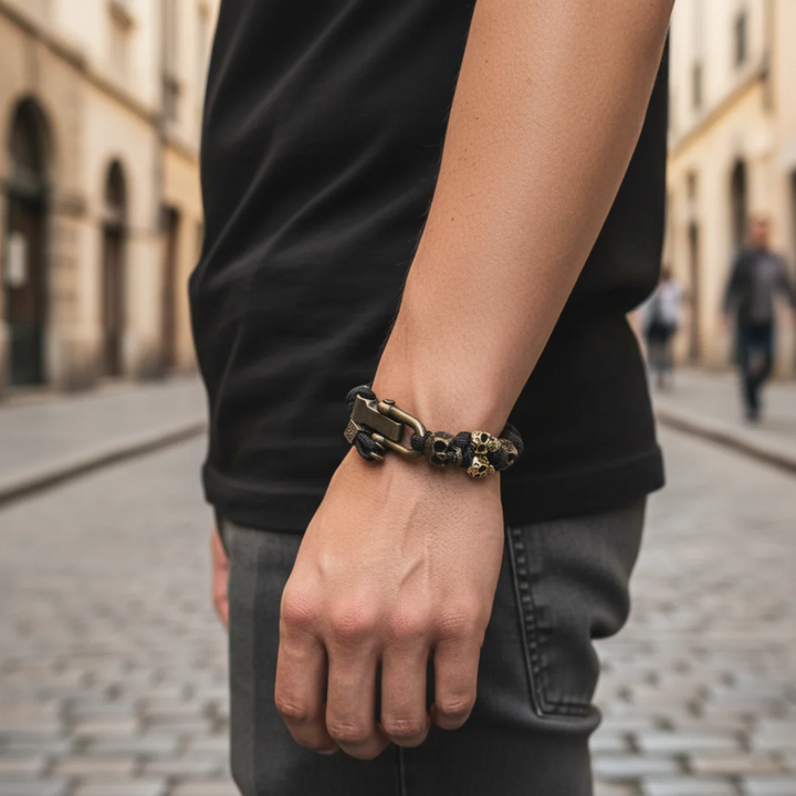 Braccialetto Uomo con Teschi in Paracord | Altivaro