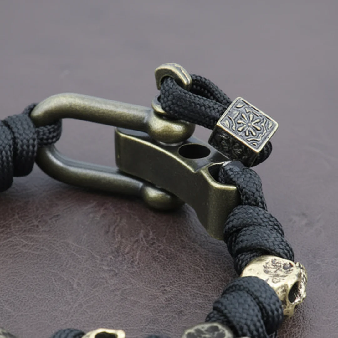 Braccialetto Uomo con Teschi in Paracord | Altivaro