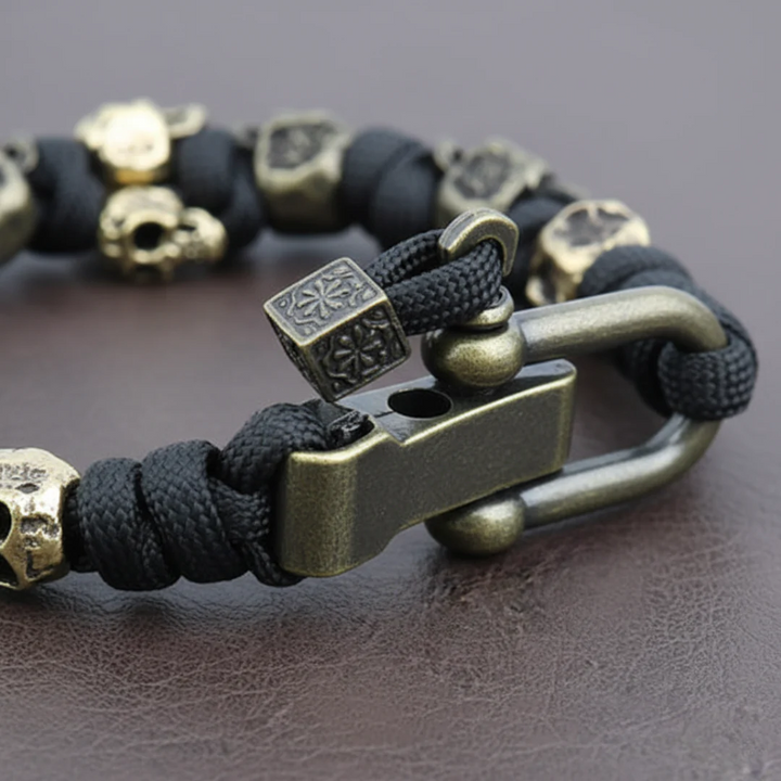 Braccialetto Uomo con Teschi in Paracord | Altivaro