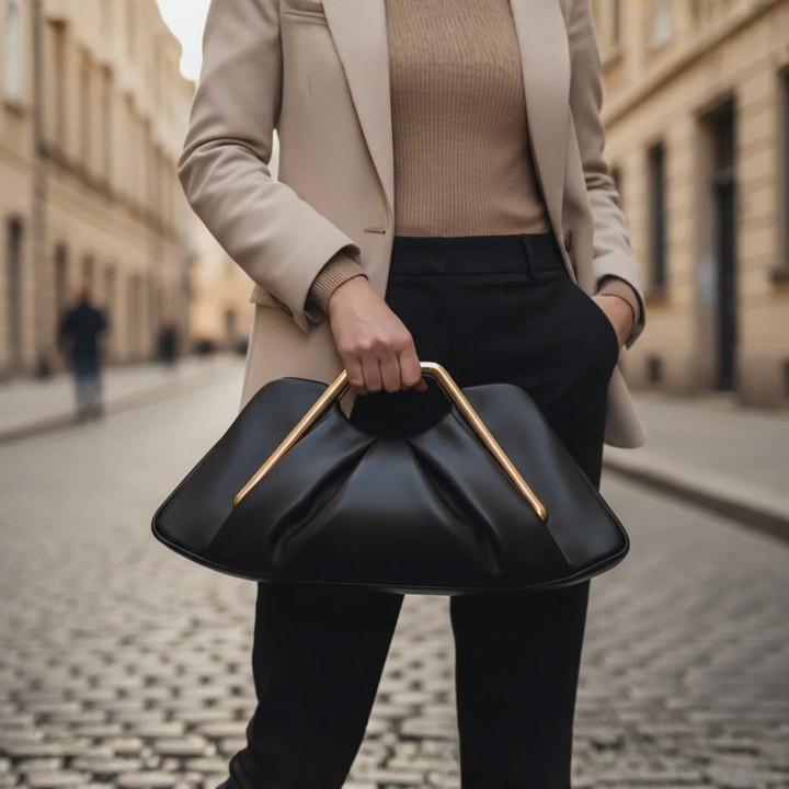 Borsa Donna con Manico Oro in Ecopelle | Altivaro