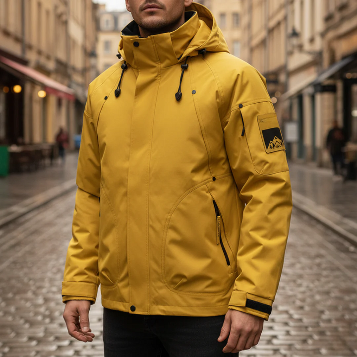 Herren Winterjacke Polyester mit Kapuze | Altivaro