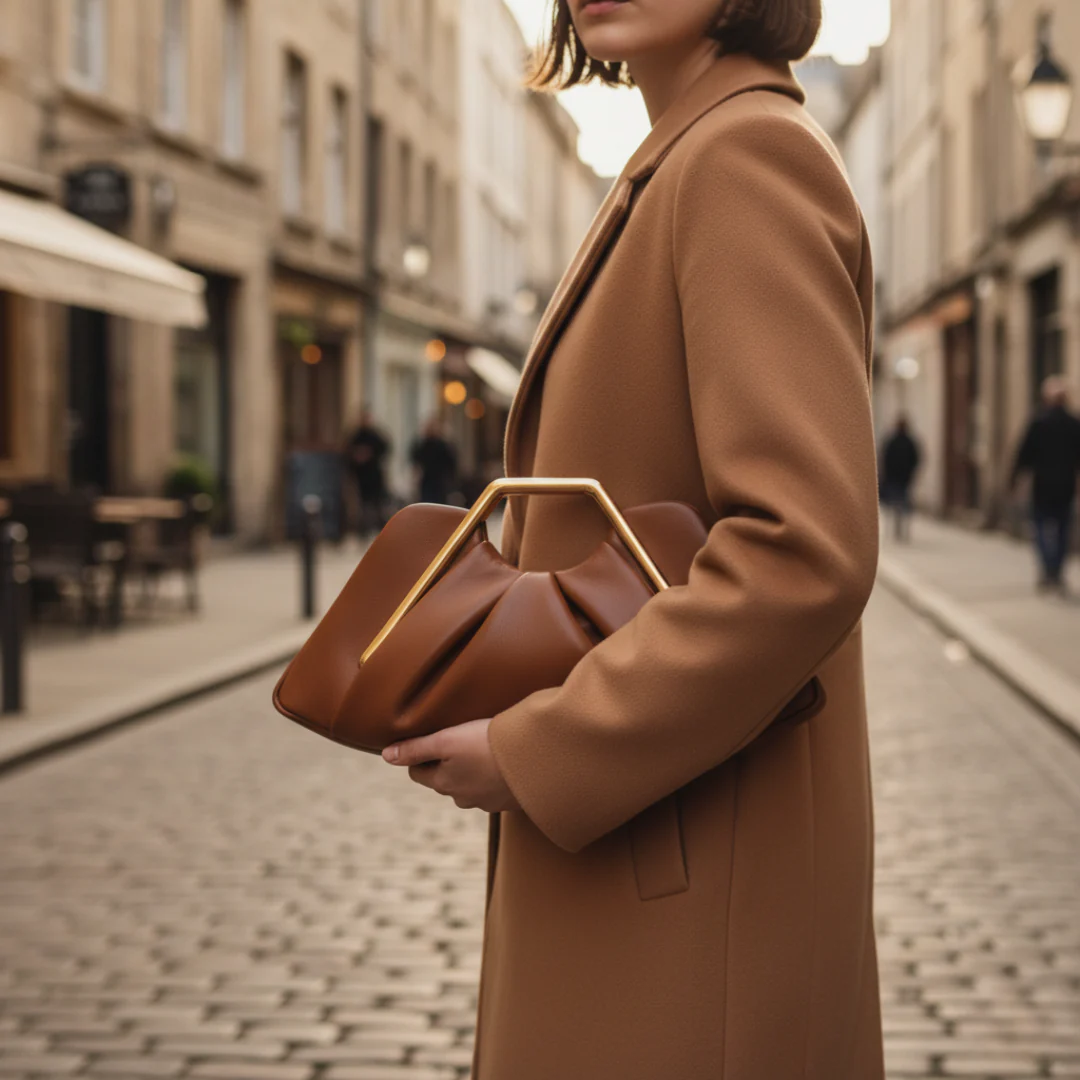 Borsa Donna con Manico Oro in Ecopelle | Altivaro