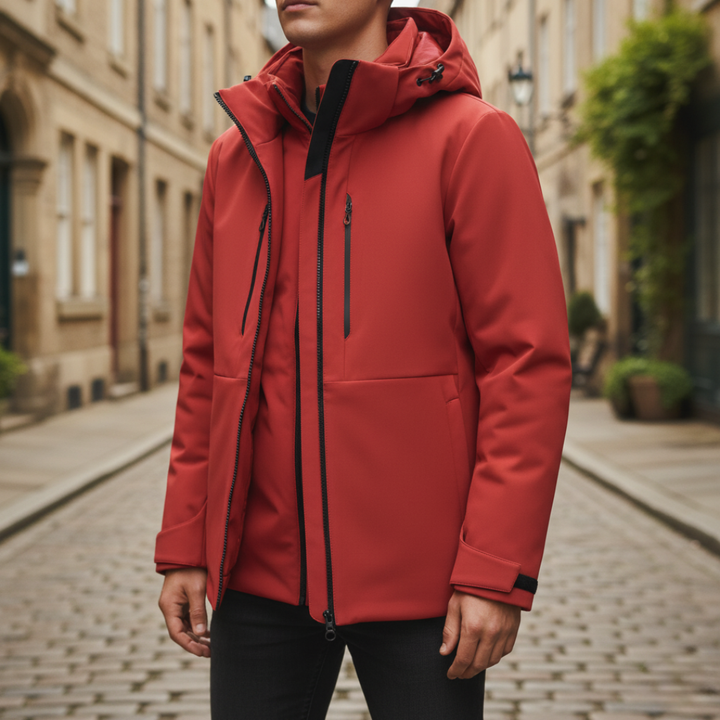 Herren Regenjacke mit Kapuze aus Polyester | Altivaro