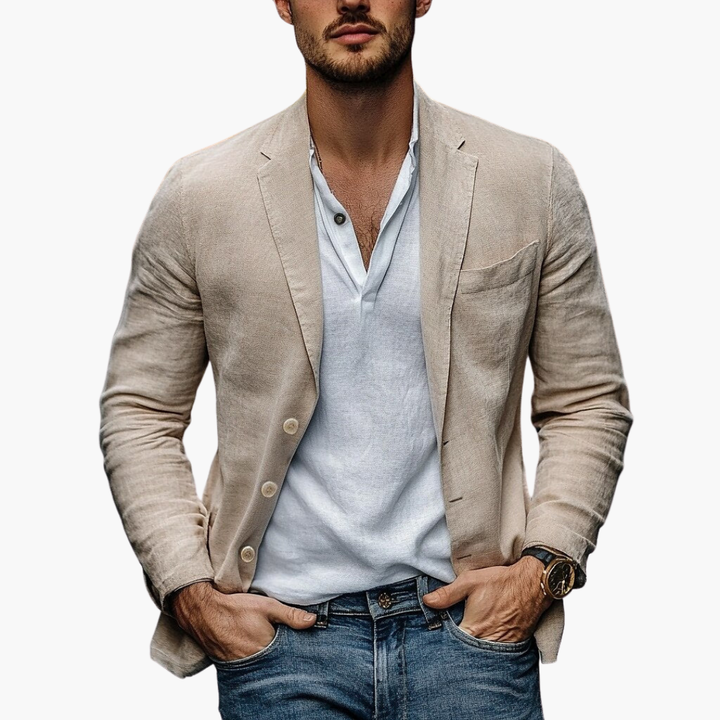 Blazer Uomo Lino Salvia Estivo | Altivaro