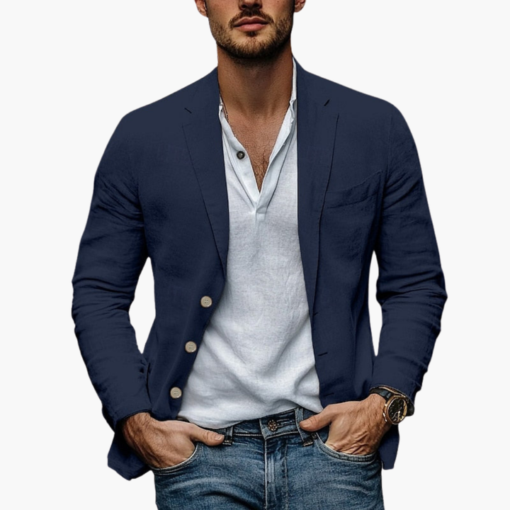 Blazer Uomo Lino Salvia Estivo | Altivaro