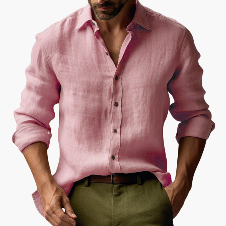 Camicia Lino Uomo Casual a Maniche Lunghe | Altivaro-Altivaro
