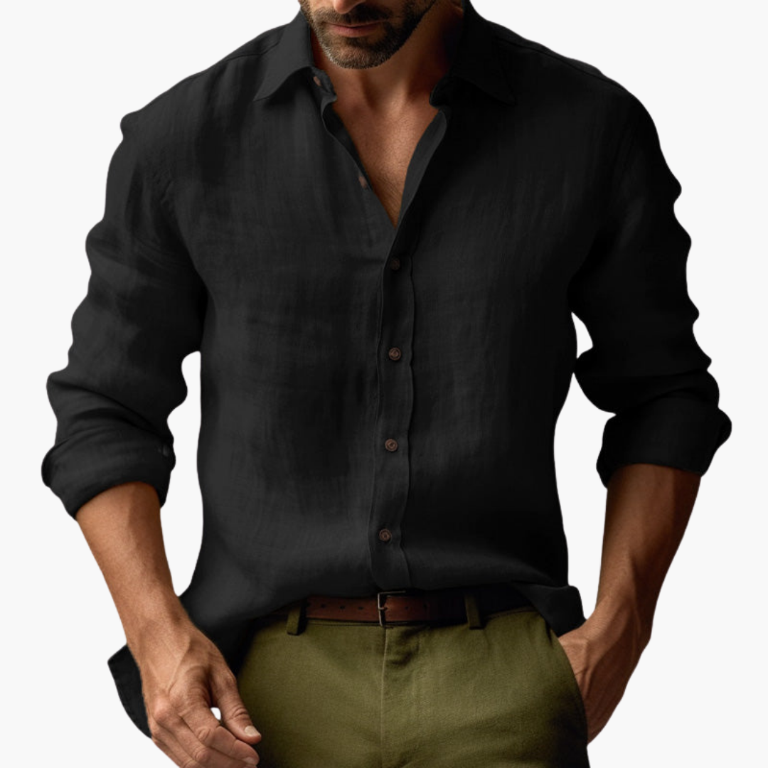 Camicia Lino Uomo Casual a Maniche Lunghe | Altivaro-Altivaro