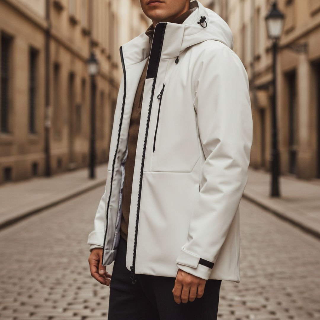 Herren Regenjacke mit Kapuze aus Polyester | Altivaro