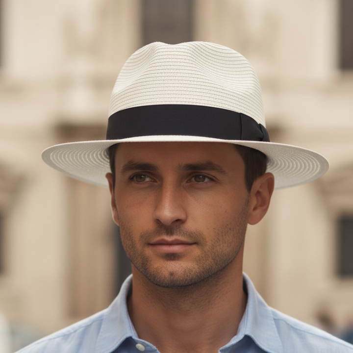 Cappello da Uomo in Paglia con Nastro | Altivaro