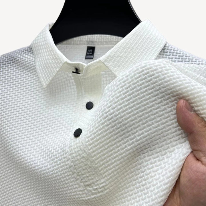 Polo Uomo Tessuto Waffle Traspirante Manica Corta | Altivaro-Altivaro